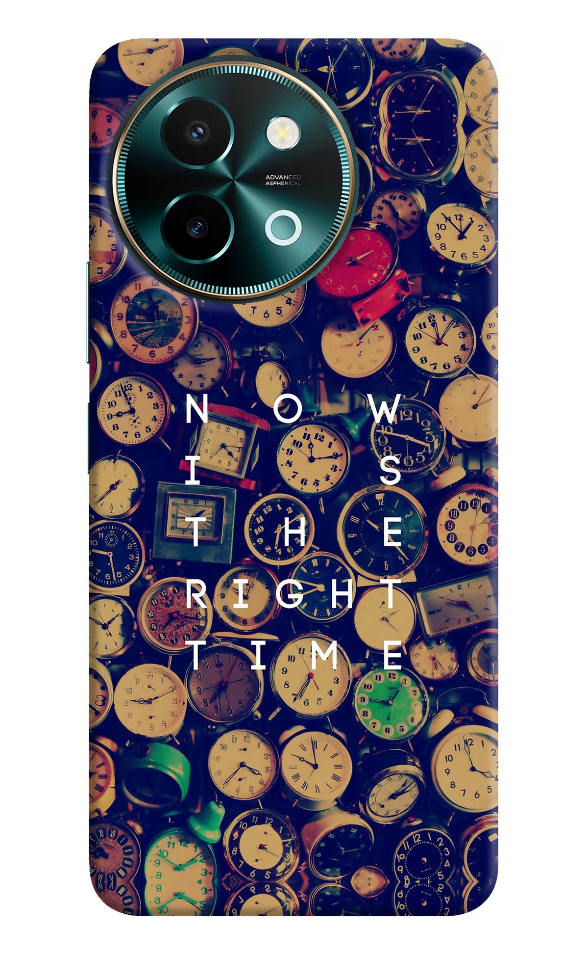 Now is the Right Time Quote Vivo Y58 5G Hard Case Back Cover by Casekaro