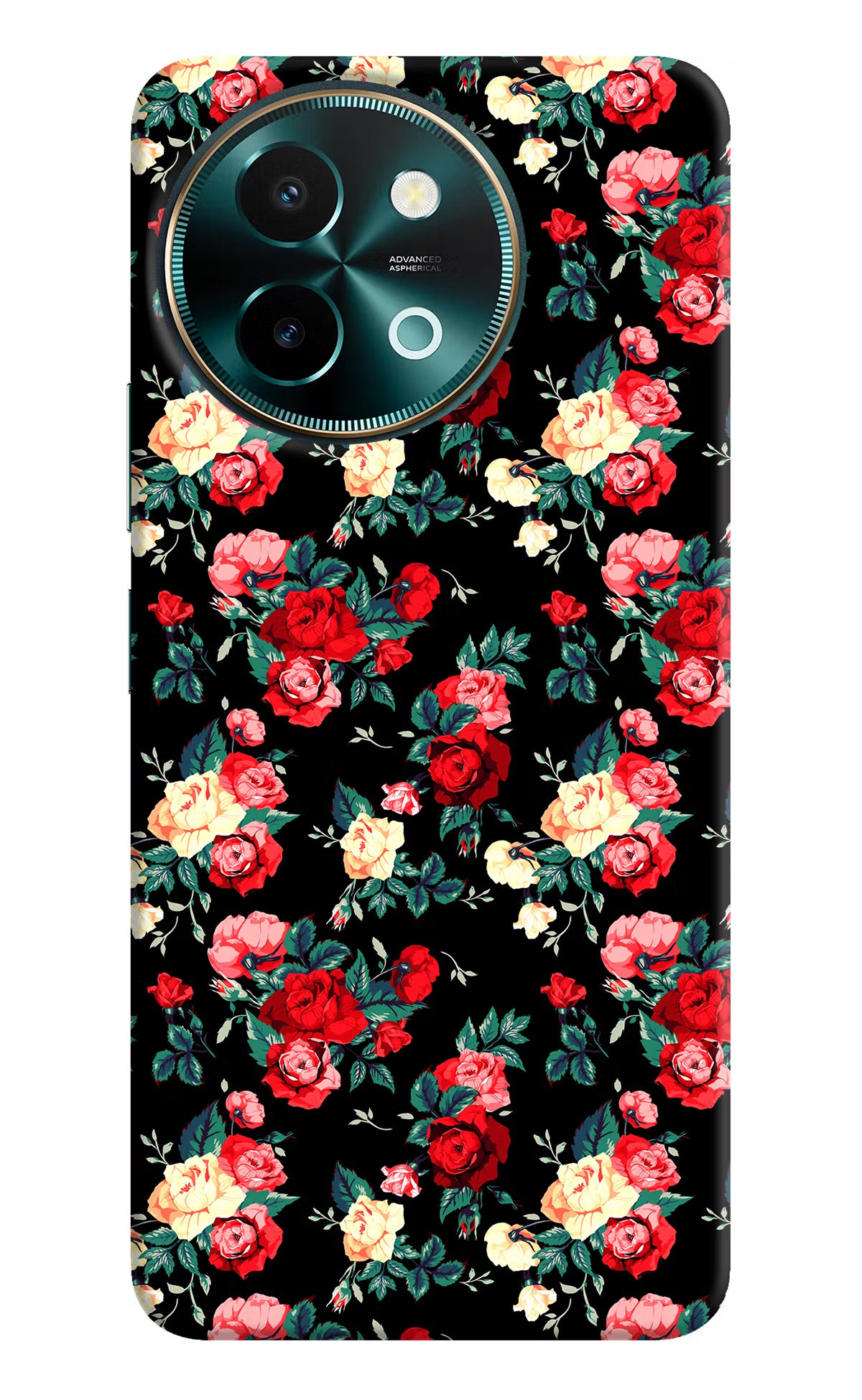Rose Pattern Vivo Y58 5G Hard Case Back Cover by Casekaro