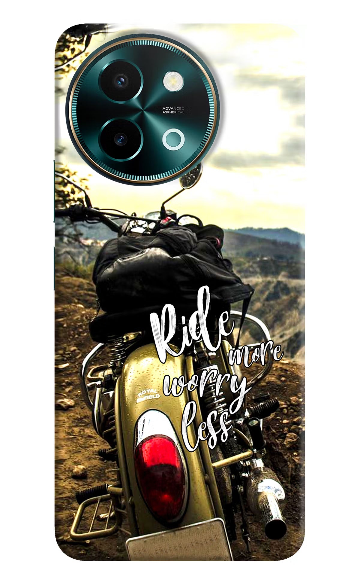Ride More Worry Less Vivo Y58 5G Hard Case Back Cover by Casekaro