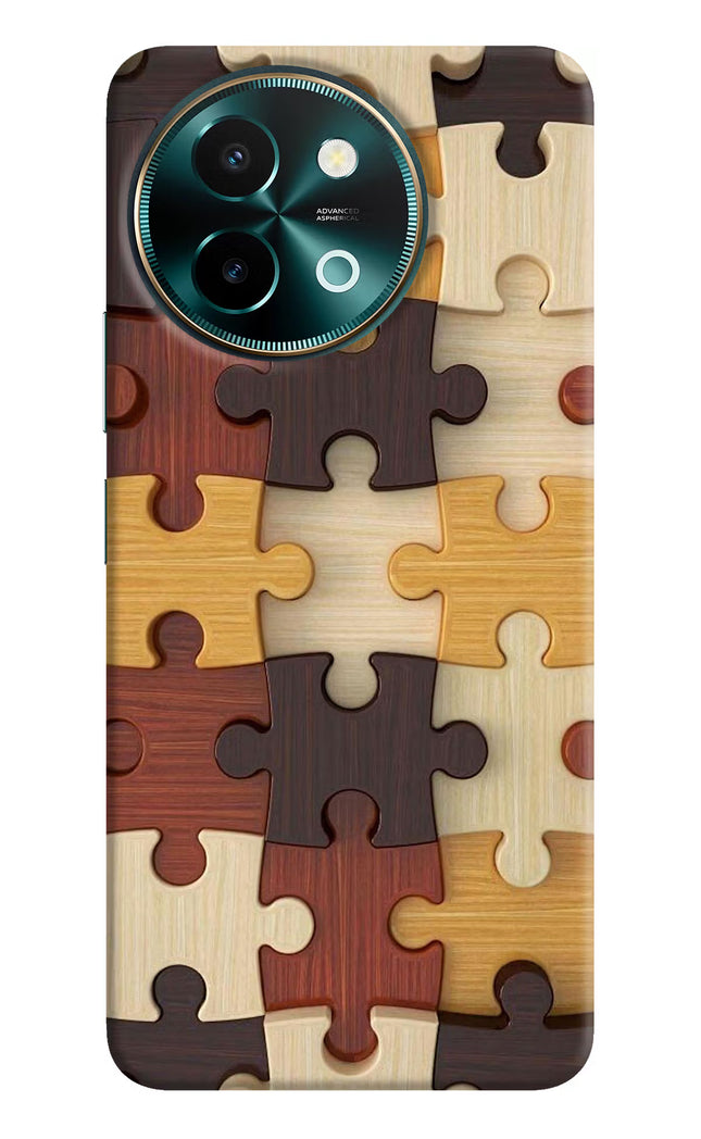 Wooden Puzzle Vivo Y58 5G Hard Case Back Cover by Casekaro