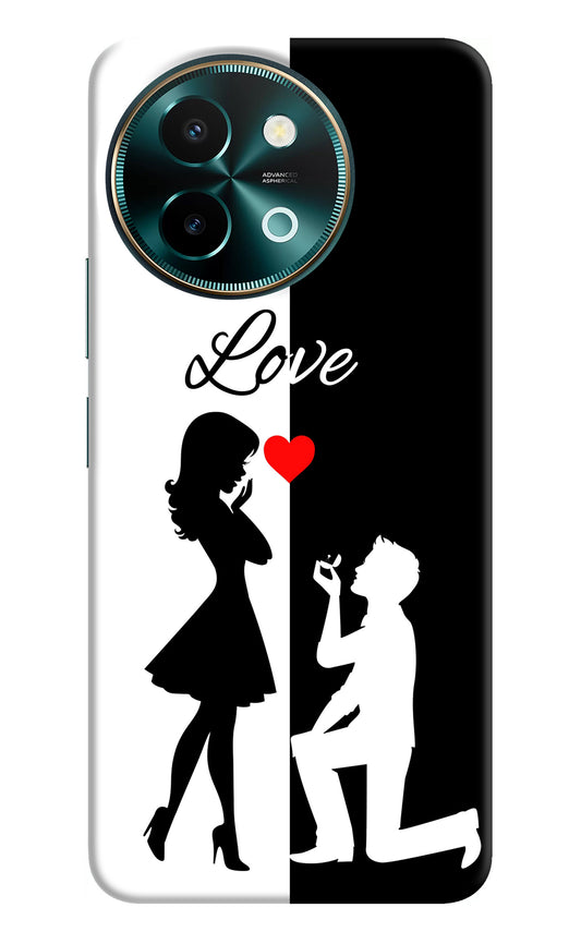 Love Propose Black And White Vivo Y58 5G Back Cover