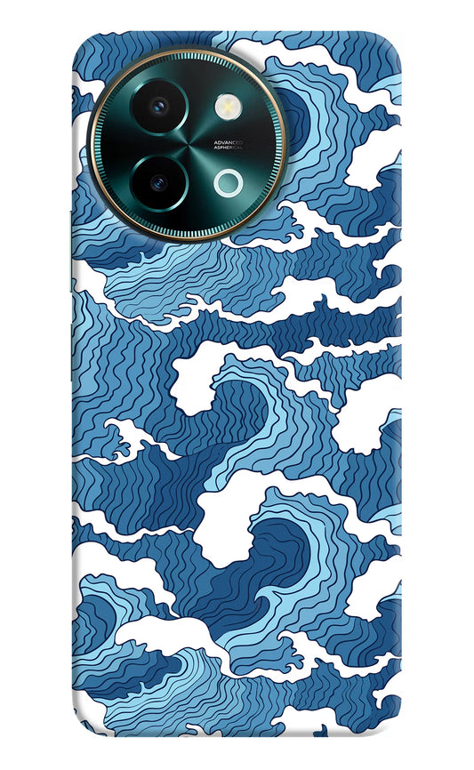 Blue Waves Vivo Y58 5G Hard Case Back Cover by Casekaro