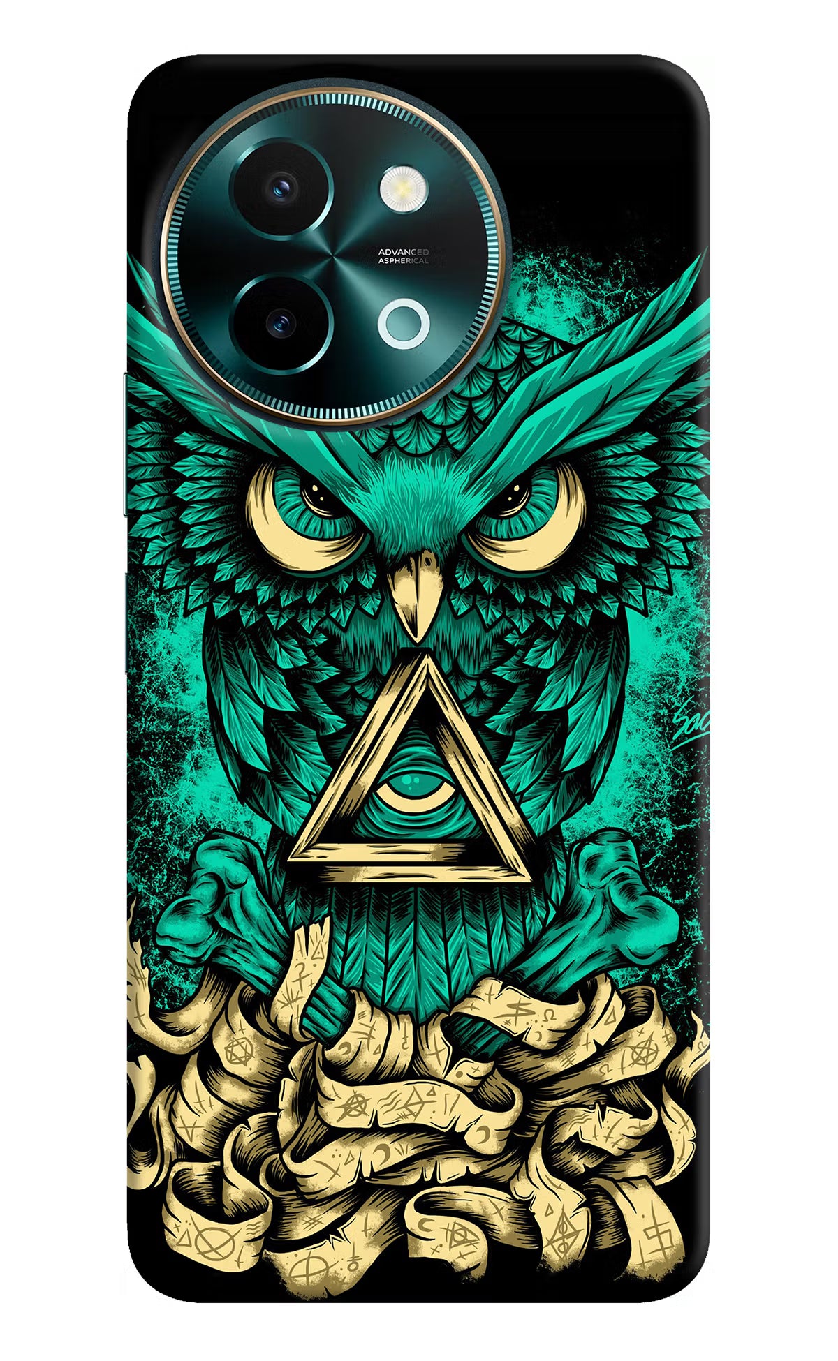 Green Owl Vivo Y58 5G Hard Case Back Cover by Casekaro
