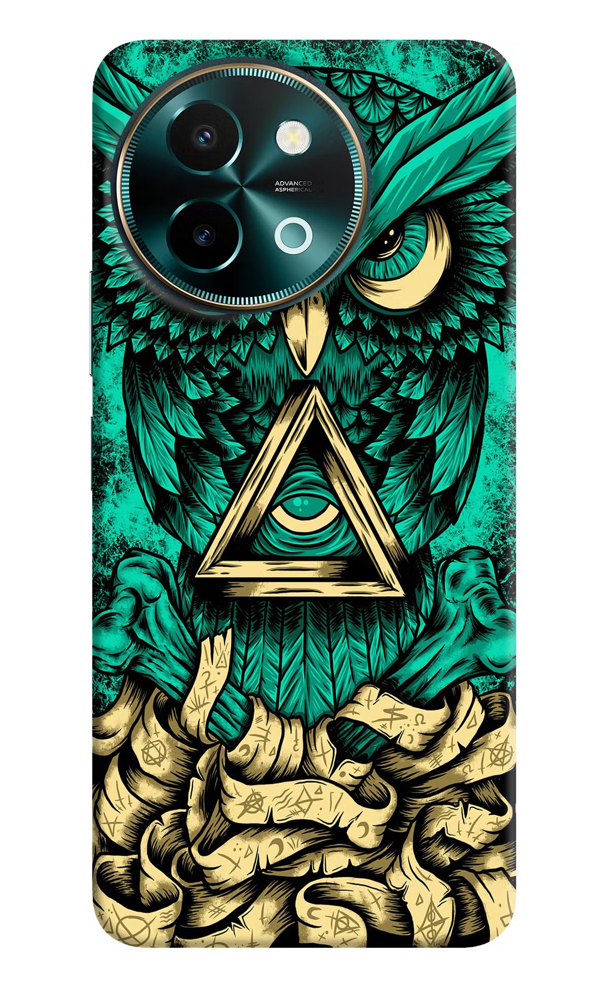Green Owl Vivo Y58 5G Hard Case Back Cover by Casekaro