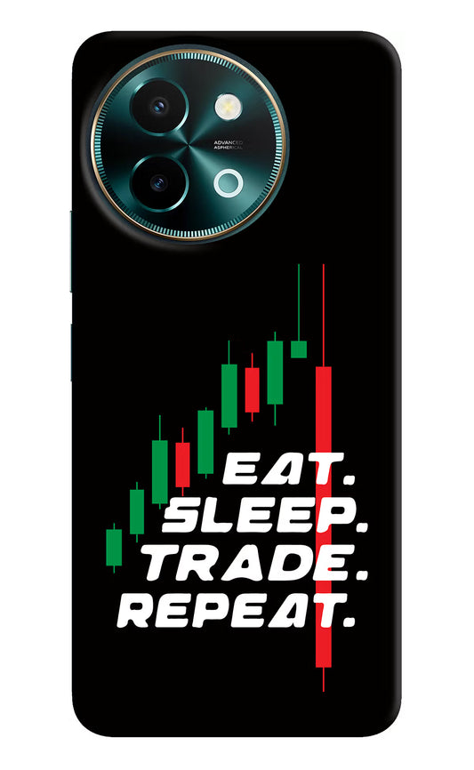 Eat Sleep Trade Repeat Vivo Y58 5G Hard Case Back Cover by Casekaro