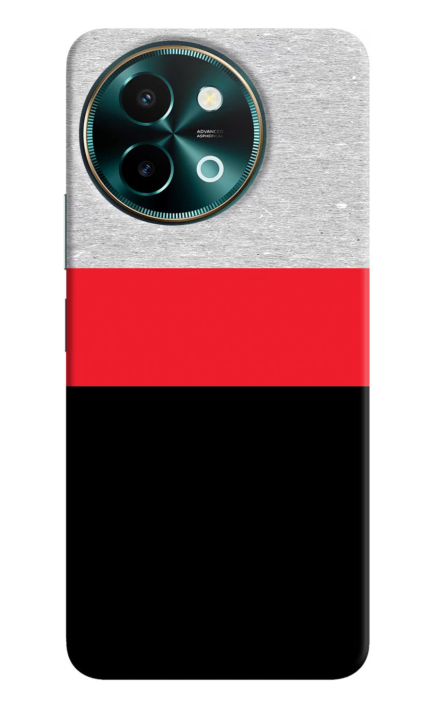 Tri Color Pattern Vivo Y58 5G Back Cover, Hard case