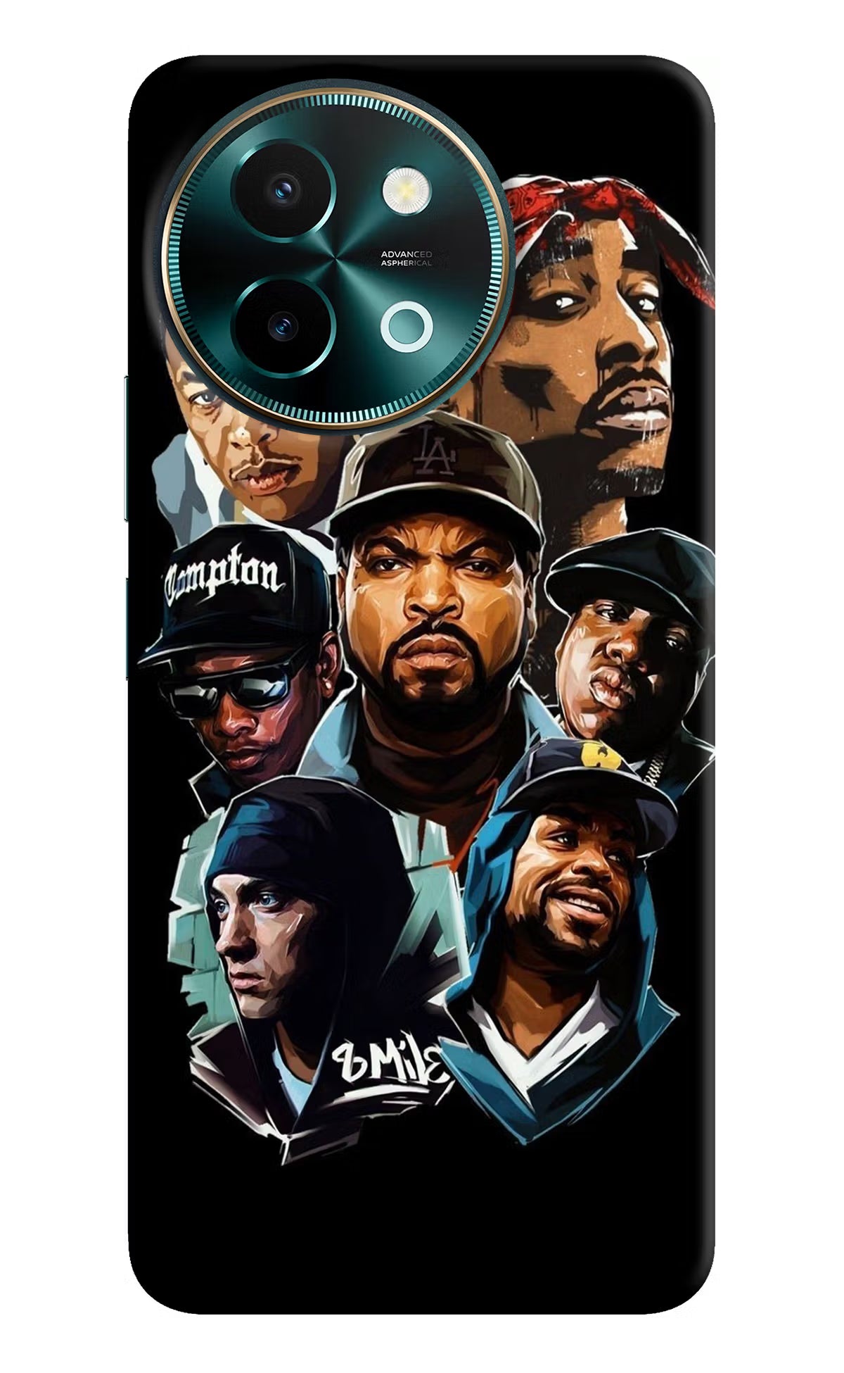 Rappers Vivo Y58 5G Hard Case Back Cover by Casekaro