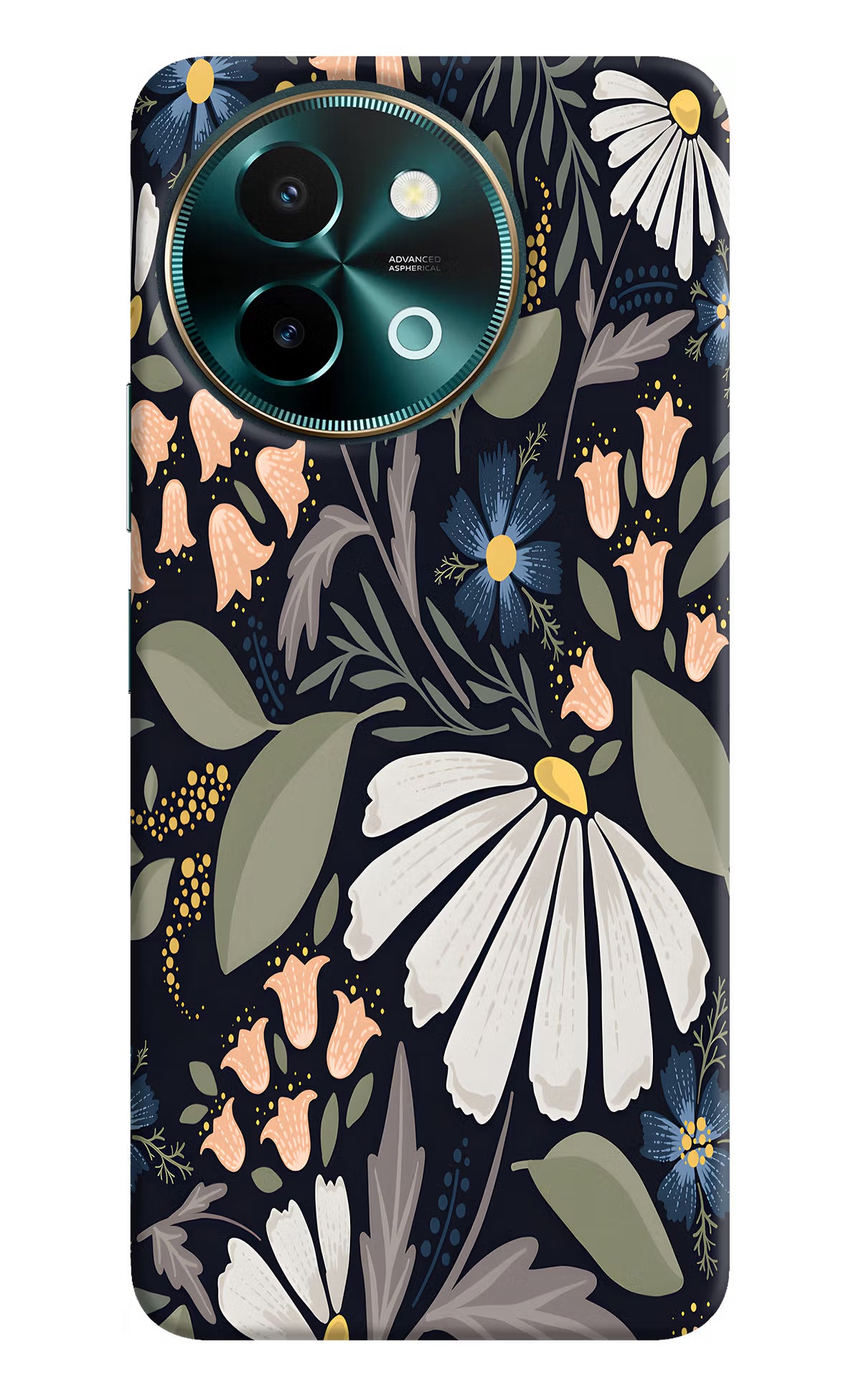 Flowers Art Vivo Y58 5G Hard Case Back Cover by Casekaro