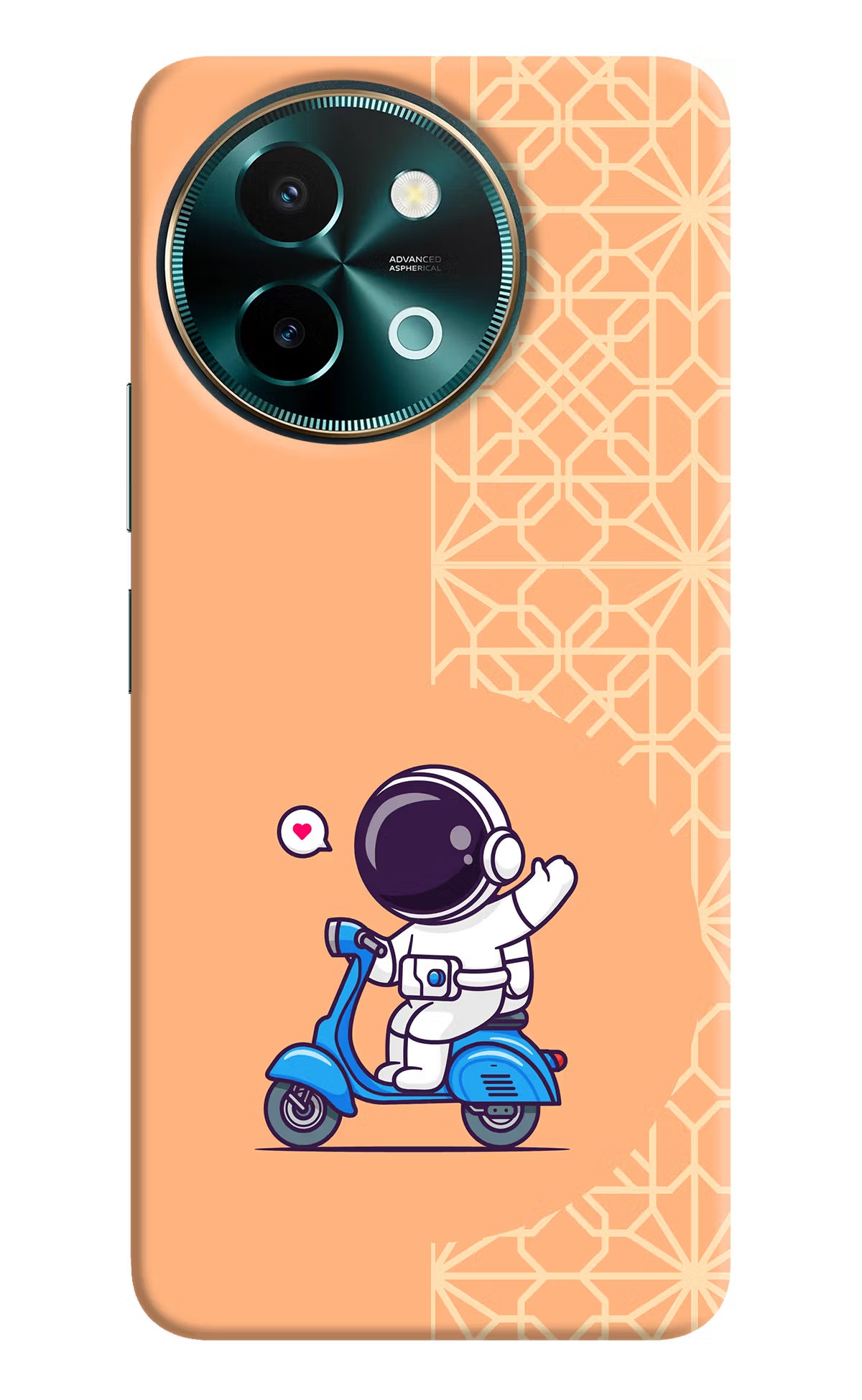 Cute Astronaut Riding Vivo Y58 5G Hard Case Back Cover by Casekaro