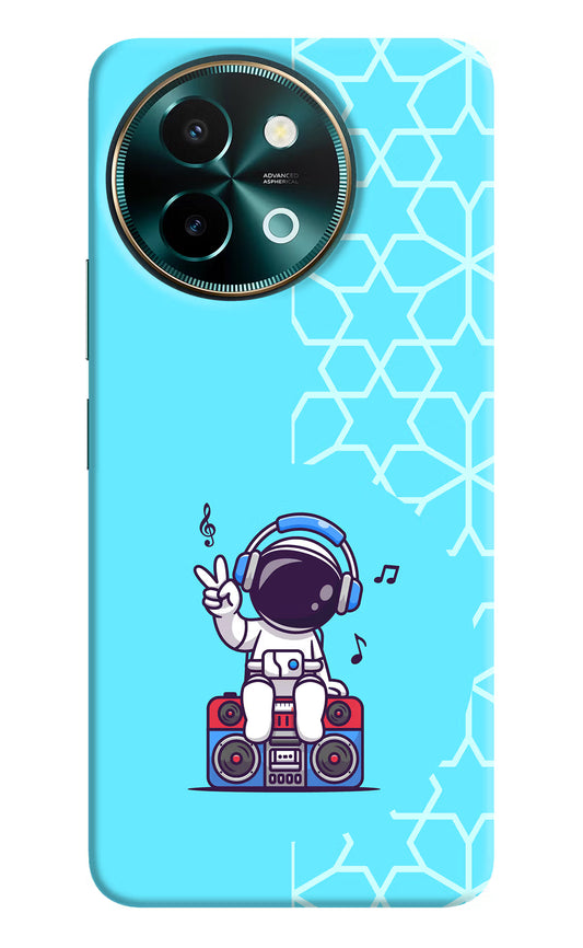 Cute Astronaut Chilling Vivo Y58 5G Hard Case Back Cover by Casekaro
