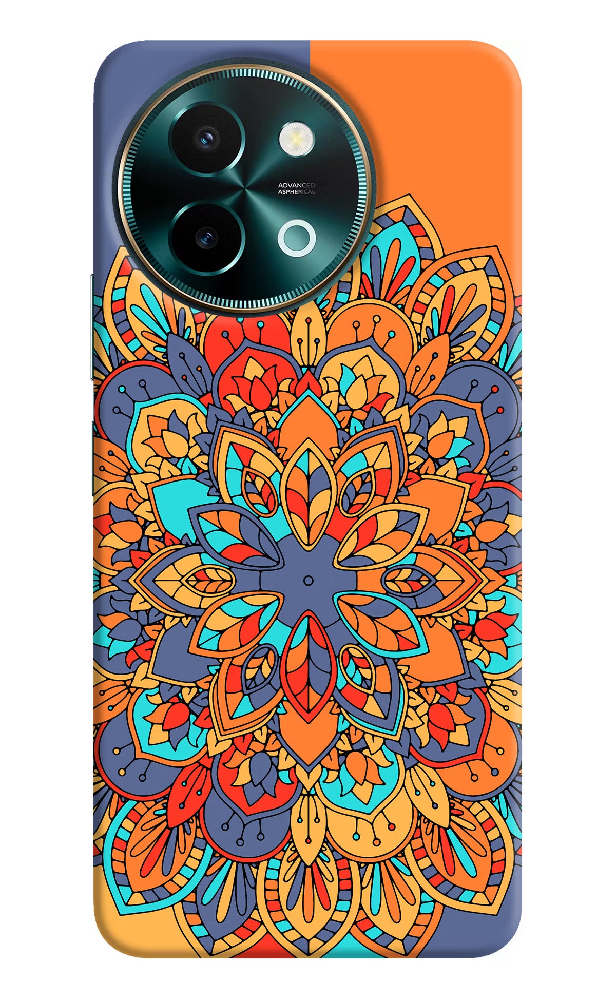 Color Mandala Vivo Y58 5G Hard Case Back Cover by Casekaro