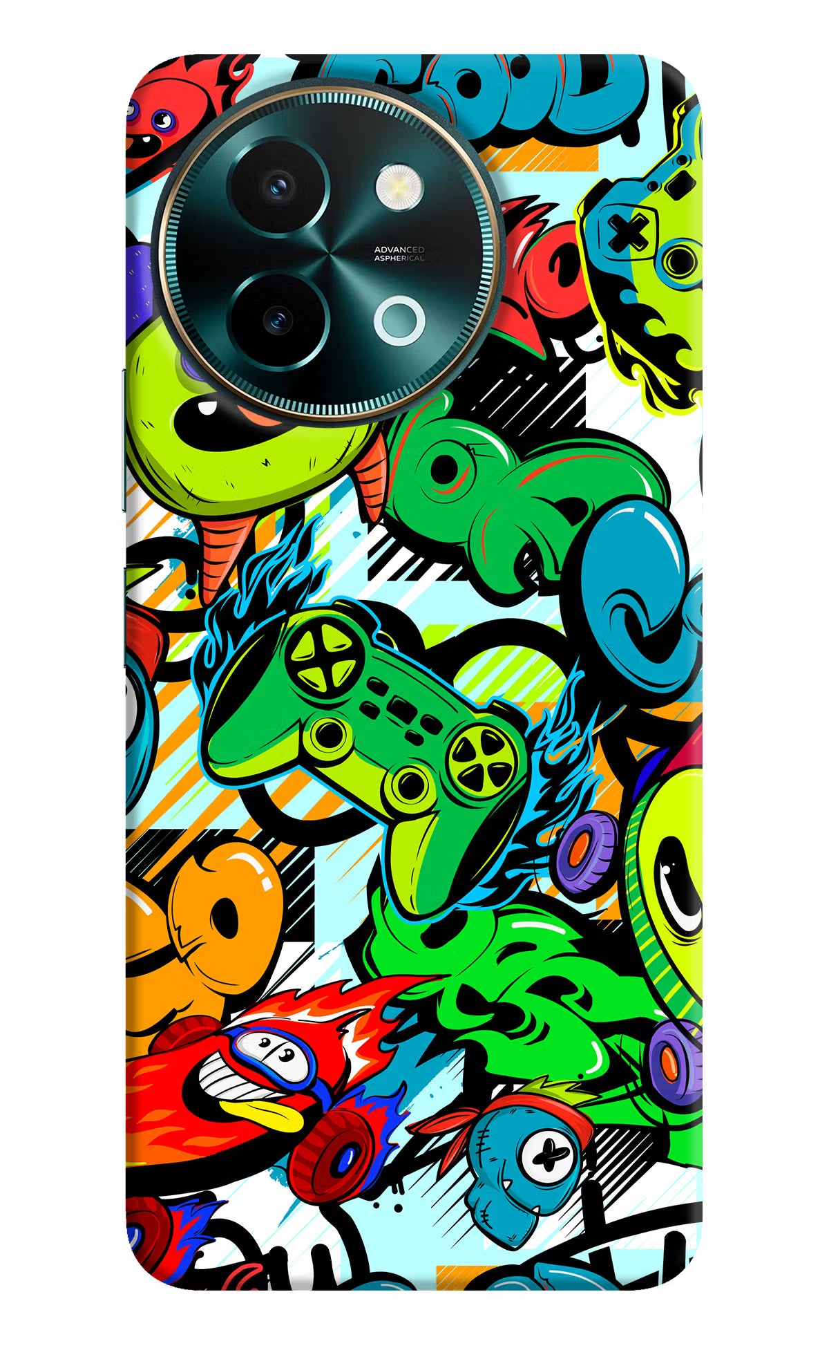Game Doodle Vivo Y58 5G Hard Case Back Cover by Casekaro