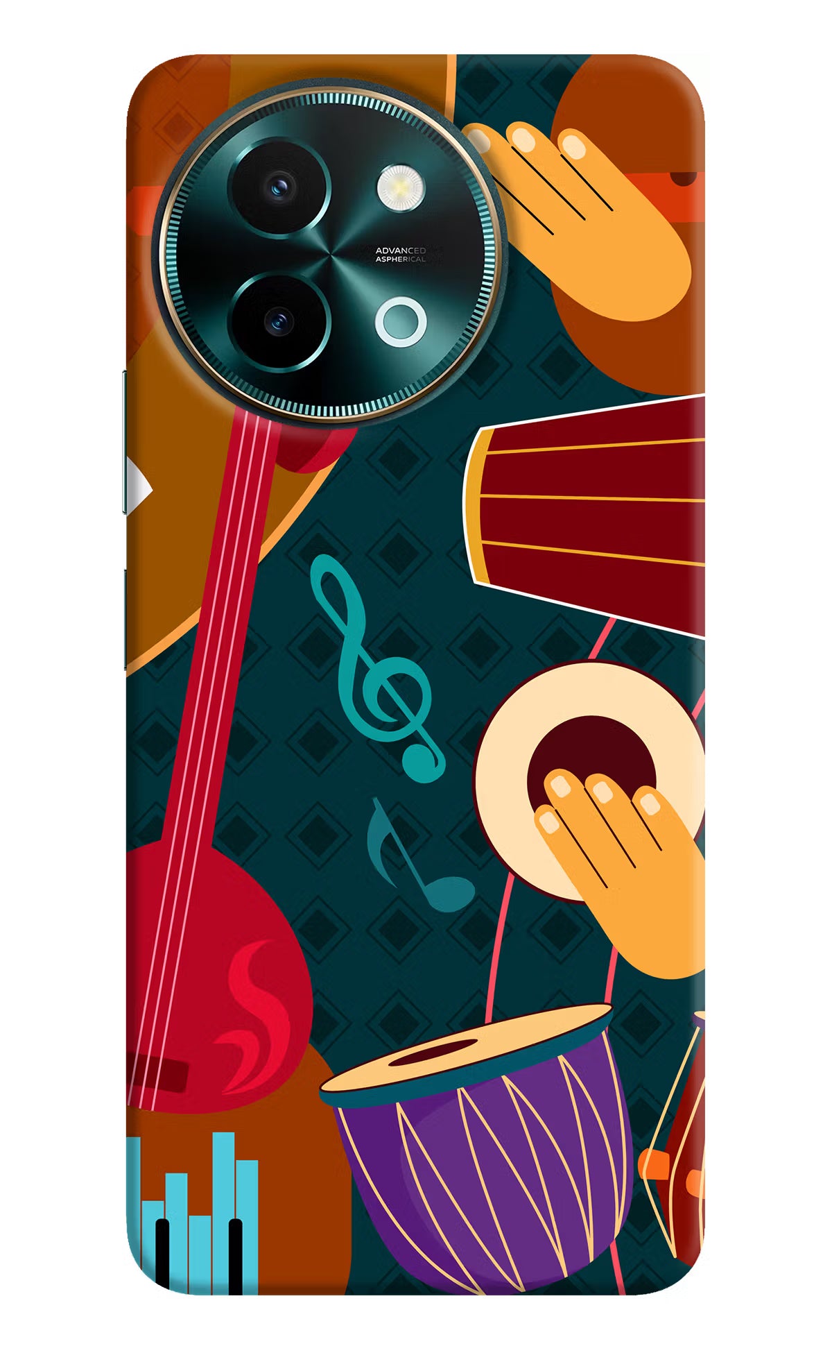 Music Instrument Vivo Y58 5G Hard Case Back Cover by Casekaro
