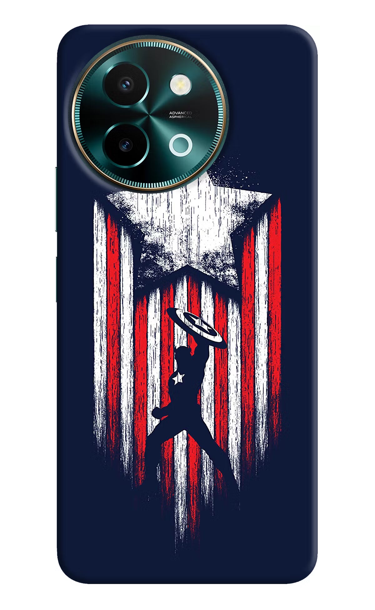 Captain America Marvel Art Vivo Y58 5G Hard Case Back Cover by Casekaro