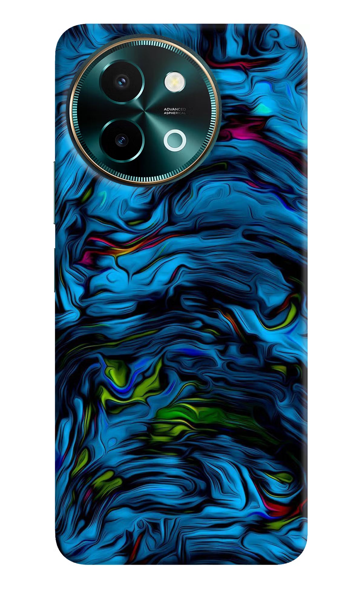 Dark Blue Abstract Vivo Y58 5G Hard Case Back Cover by Casekaro
