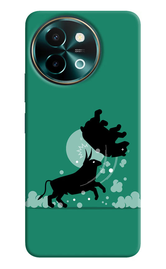 Bull Conqueror Vivo Y58 5G Hard Case Back Cover by Casekaro