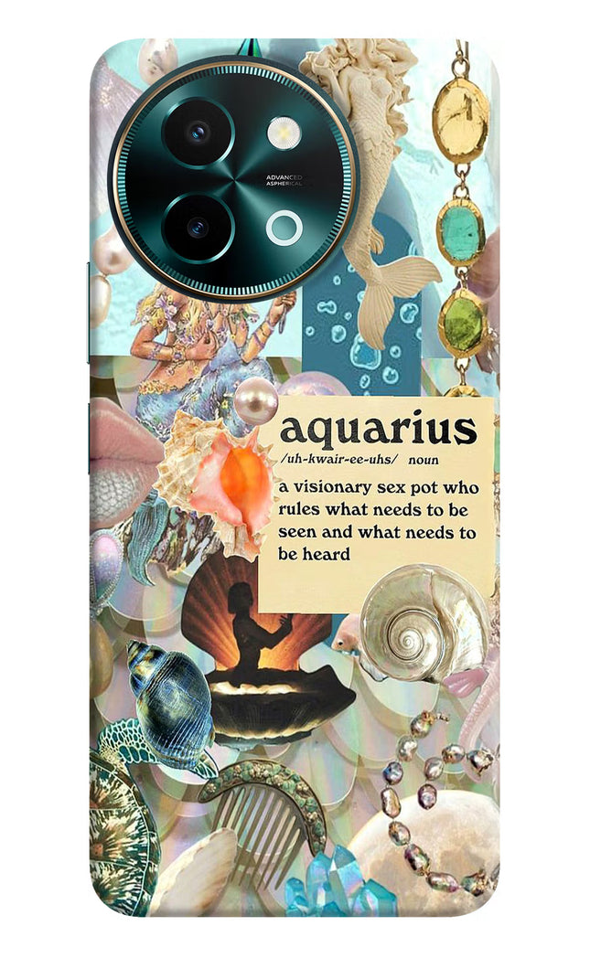 Aquarius Zodiac Vivo Y58 5G Hard Case Back Cover by Casekaro