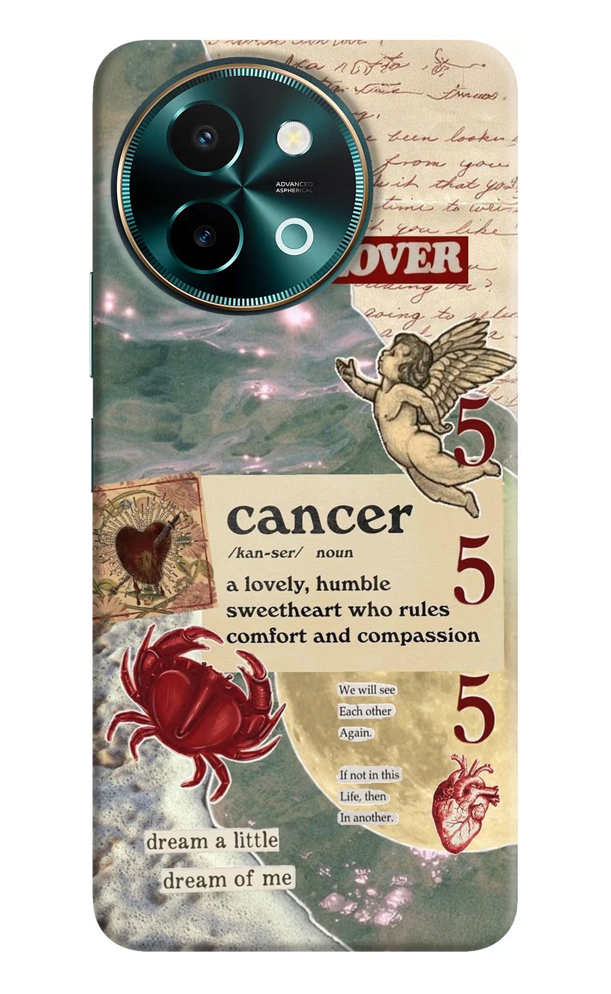Cancer Zodiac Vivo Y58 5G Hard Case Back Cover by Casekaro
