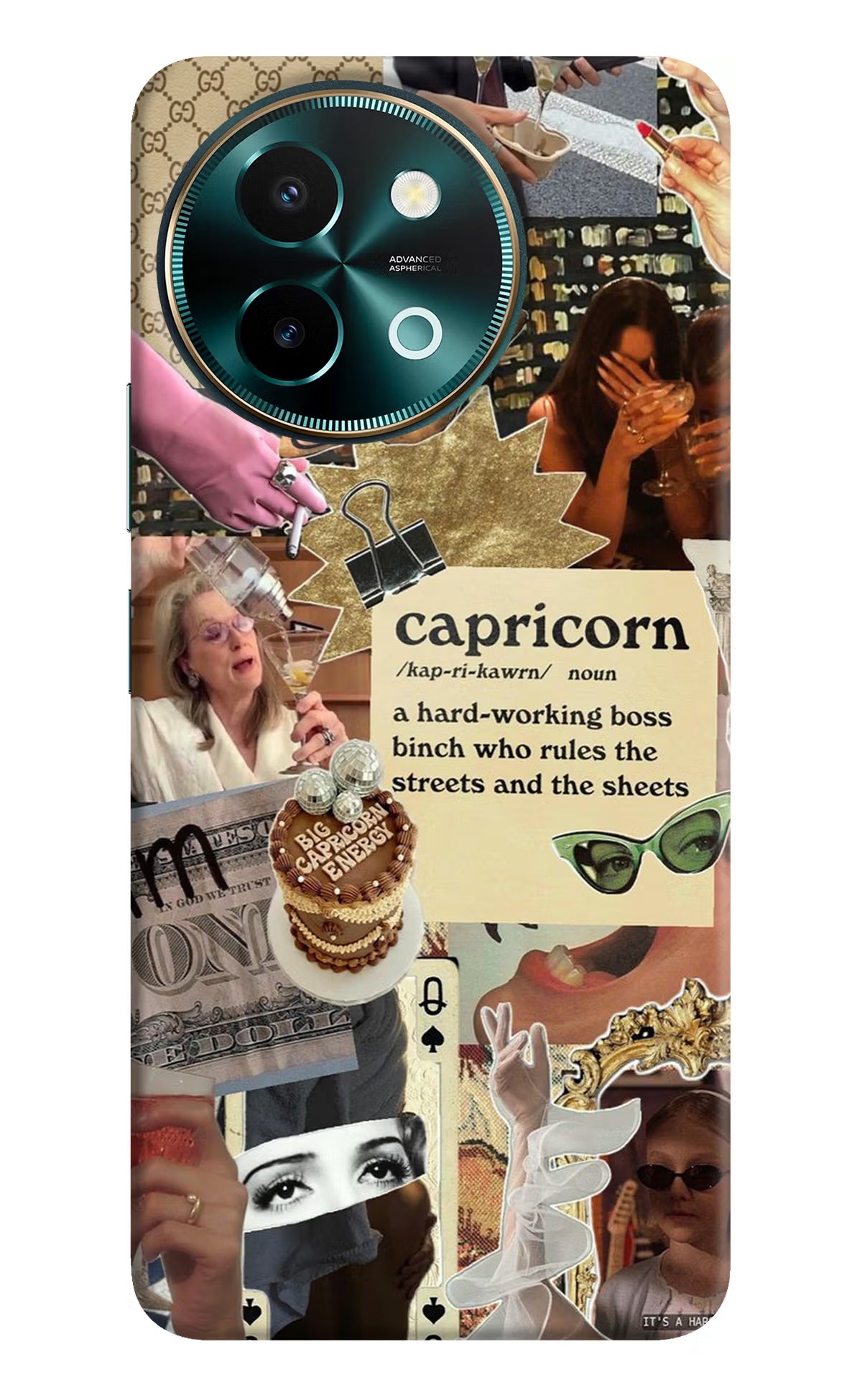 Capricorn Zodiac Vivo Y58 5G Hard Case Back Cover by Casekaro