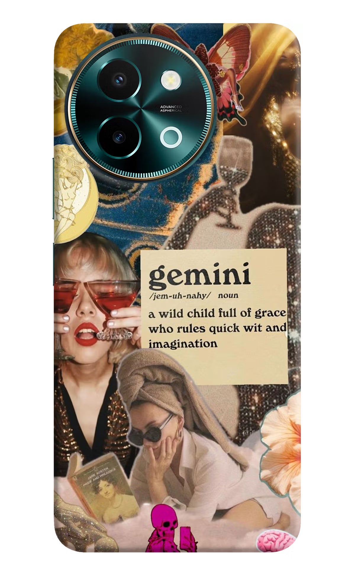 Gemini Zodiac Vivo Y58 5G Hard Case Back Cover by Casekaro