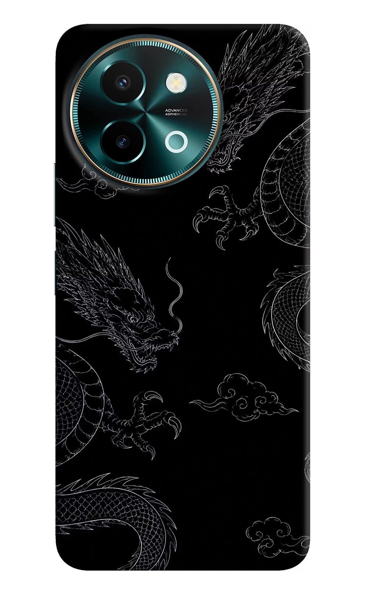 Twin Dragons Vivo Y58 5G Hard Case Back Cover by Casekaro