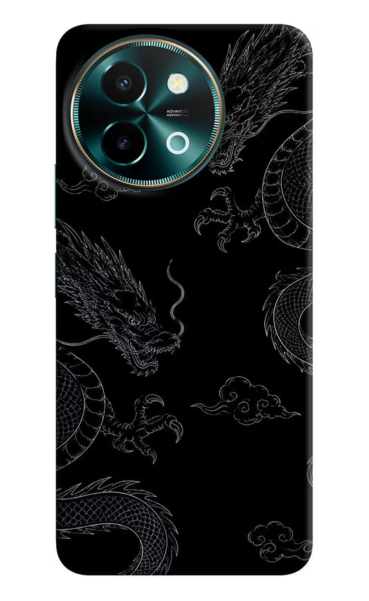 Twin Dragons Vivo Y58 5G Hard Case Back Cover by Casekaro