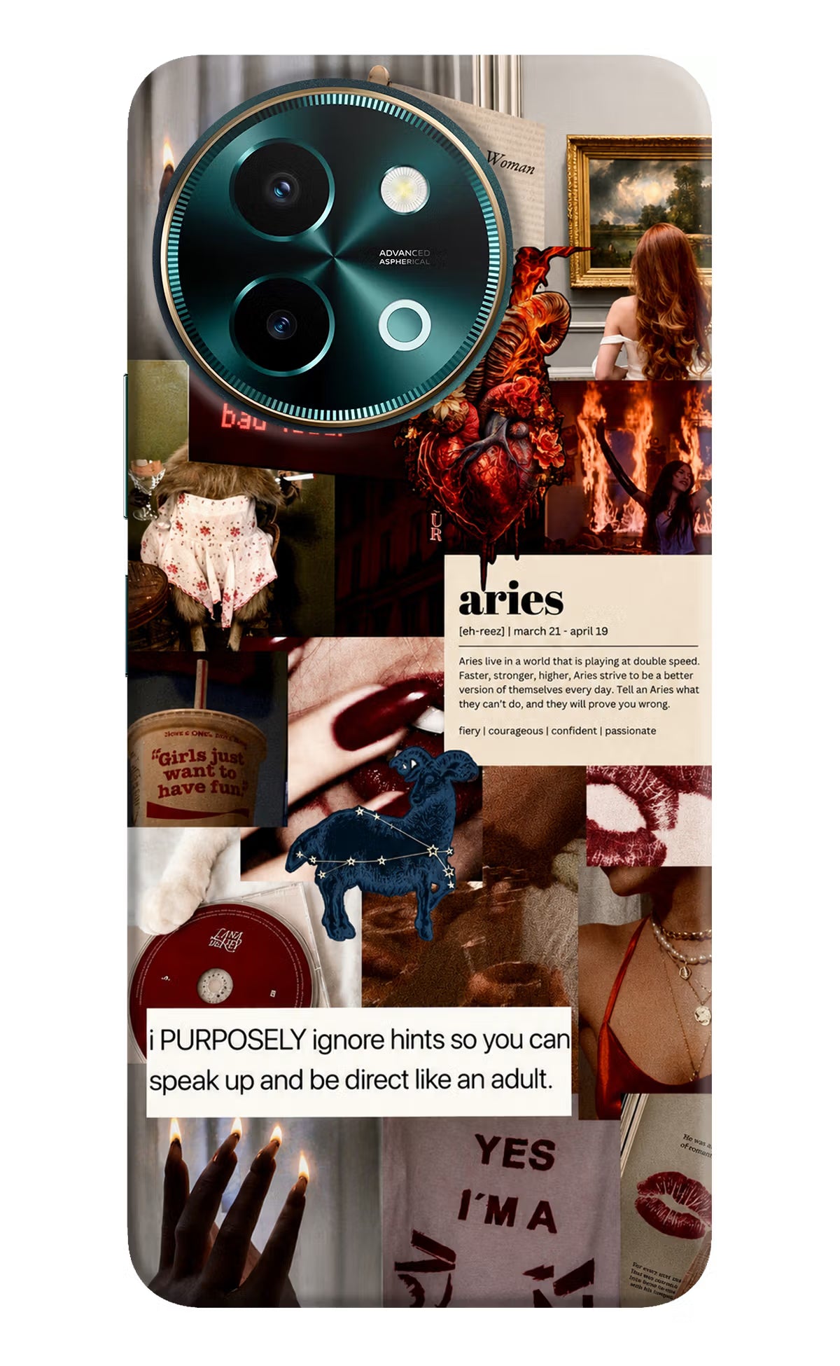 Zodiac Aries Vivo Y58 5G Back Cover