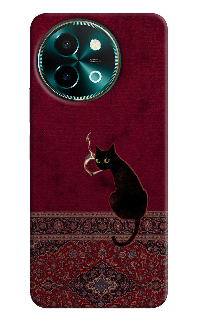 Midnight Cat Vivo Y58 5G Hard Case Back Cover by Casekaro