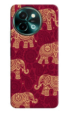 Maroon Elephant Vivo Y58 5G Hard Case Back Cover by Casekaro