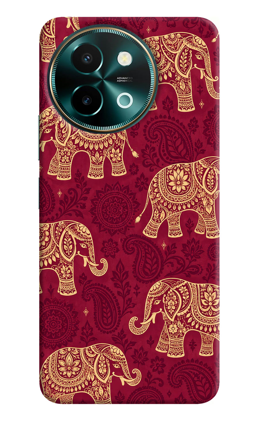 Maroon Elephant Vivo Y58 5G Back Cover, Hard case