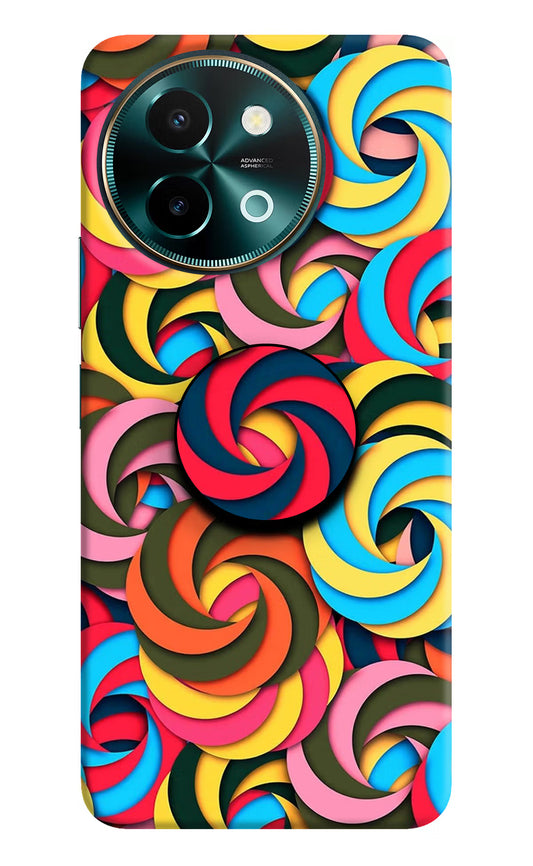 Spiral Pattern Vivo Y58 5G Pop Case by Casekaro