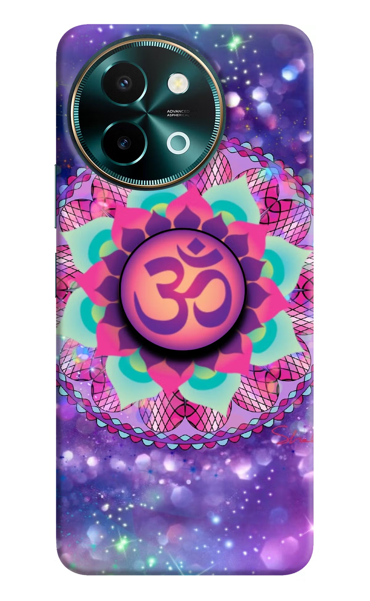 Om Purple Vivo Y58 5G Pop Case by Casekaro