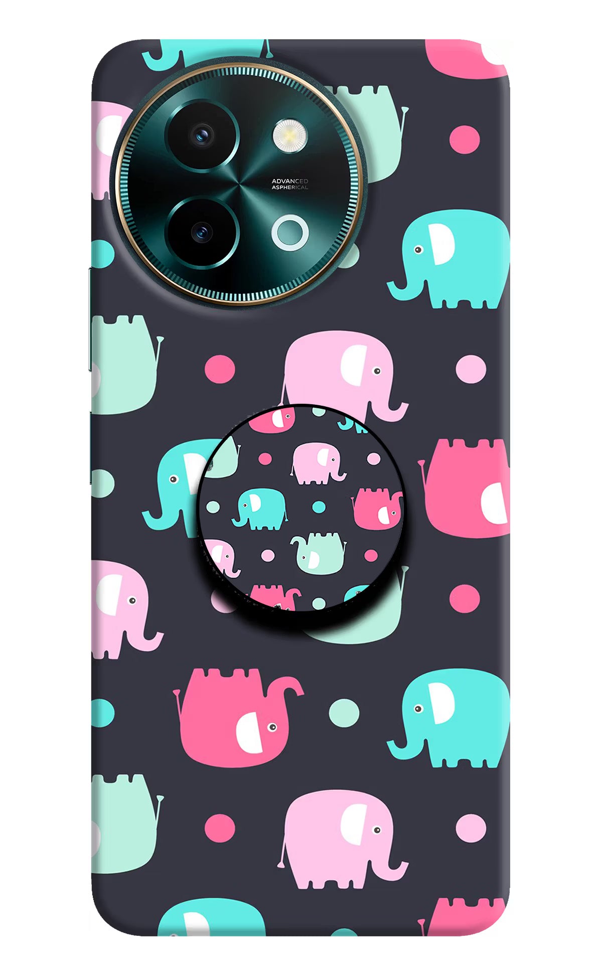 Baby Elephants Vivo Y58 5G Pop Case by Casekaro