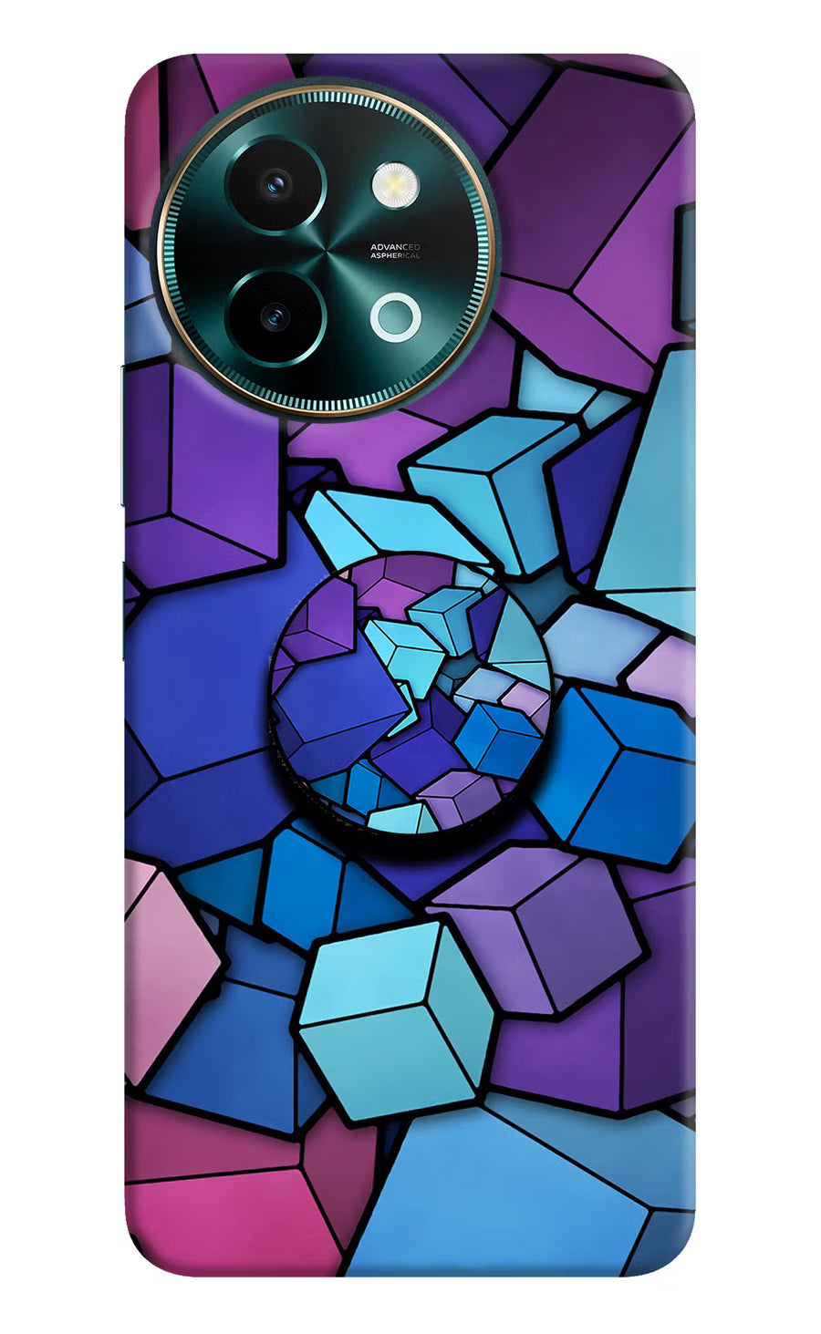 Cubic Abstract Vivo Y58 5G Pop Case, Hard case