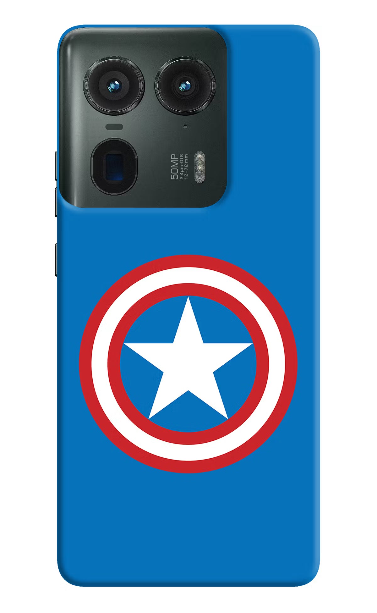 Captain America Logo Moto Edge 50 Ultra 5G Hard Case Back Cover by Casekaro