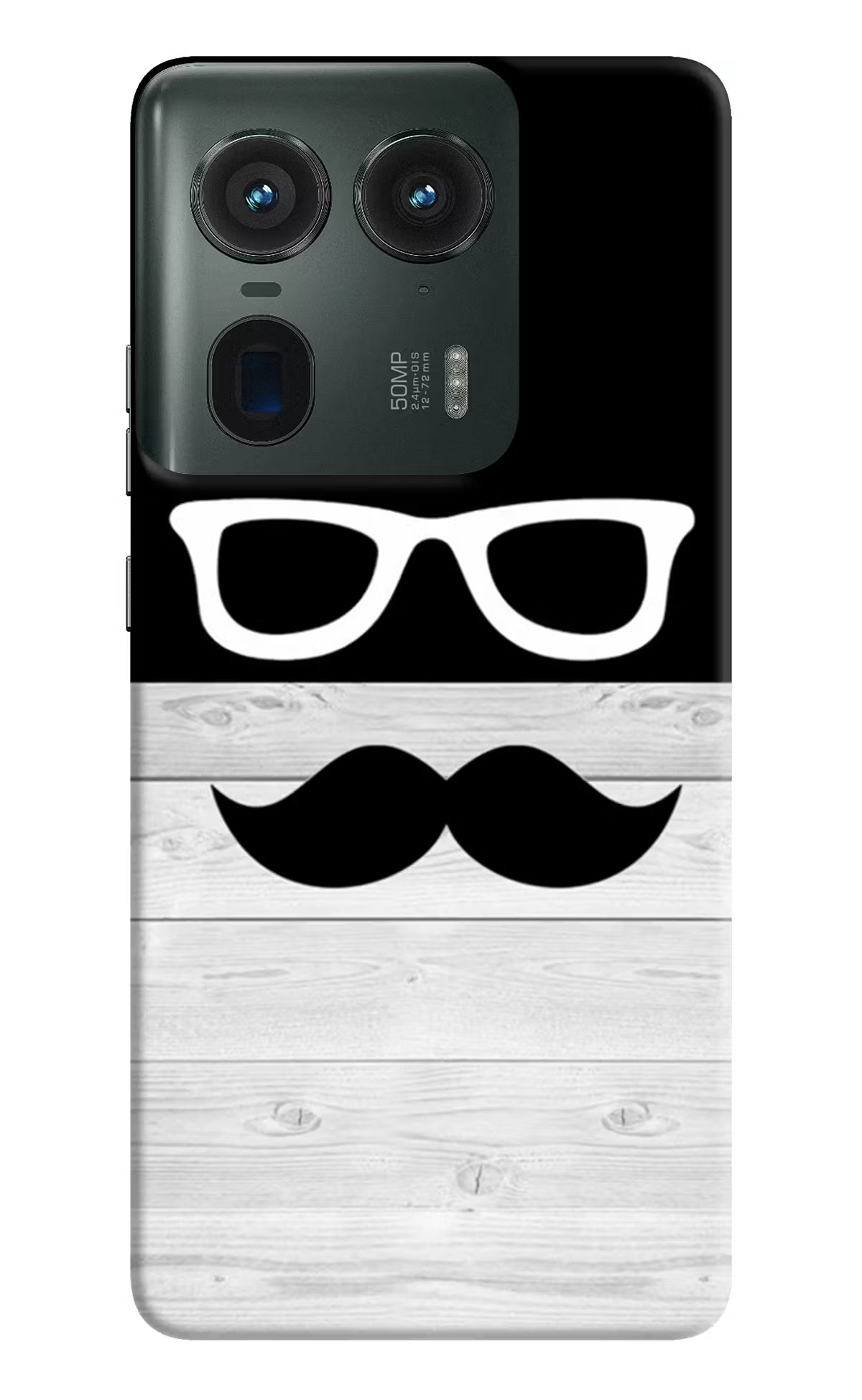 Mustache Moto Edge 50 Ultra 5G Hard Case Back Cover by Casekaro