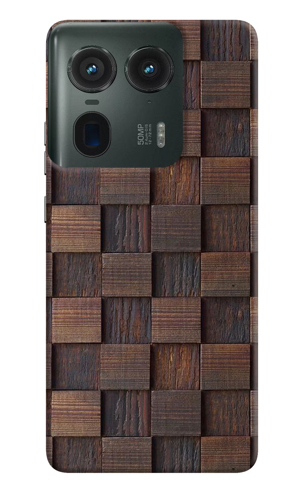Wooden Cube Design Moto Edge 50 Ultra 5G Hard Case Back Cover by Casekaro