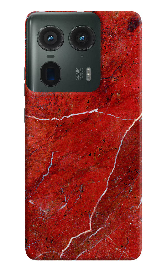 Red Marble Design Moto Edge 50 Ultra 5G Hard Case Back Cover by Casekaro