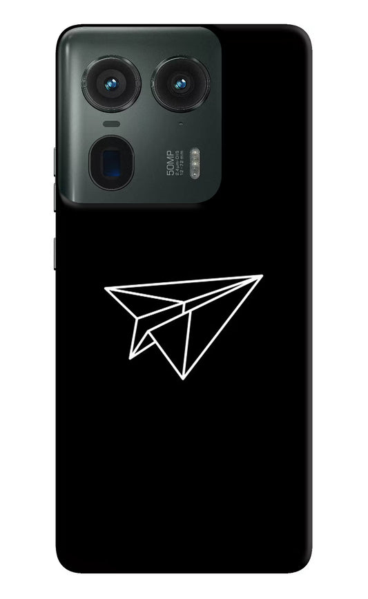 Paper Plane White Moto Edge 50 Ultra 5G Hard Case Back Cover by Casekaro