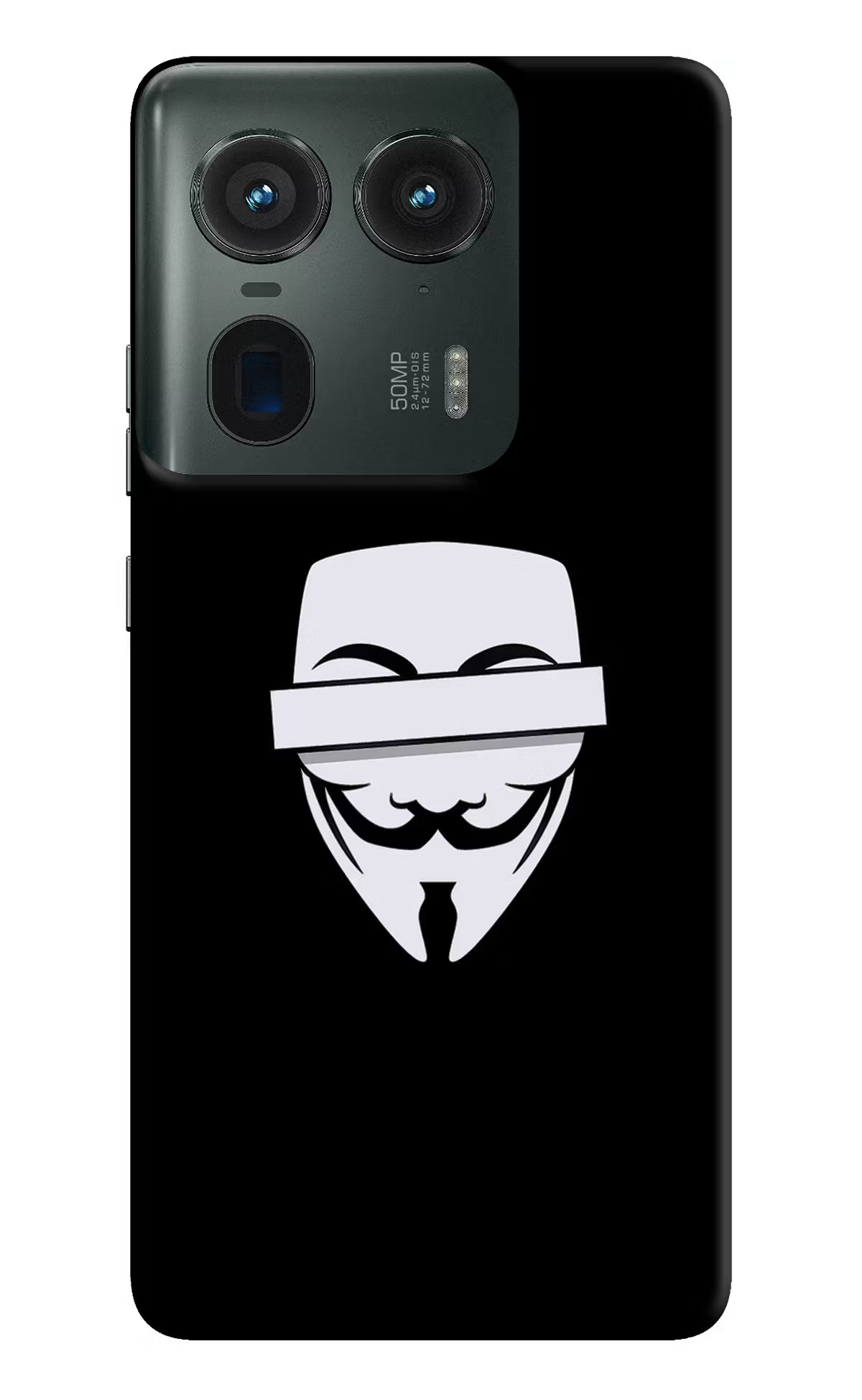 Anonymous Face Moto Edge 50 Ultra 5G Hard Case Back Cover by Casekaro