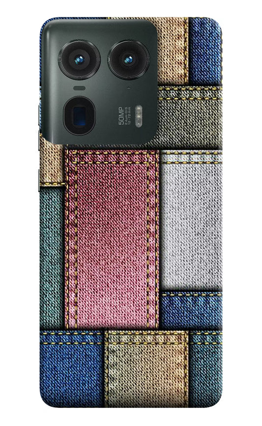 Multicolor Jeans Moto Edge 50 Ultra 5G Hard Case Back Cover by Casekaro