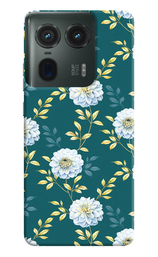 Flowers Moto Edge 50 Ultra 5G Hard Case Back Cover by Casekaro