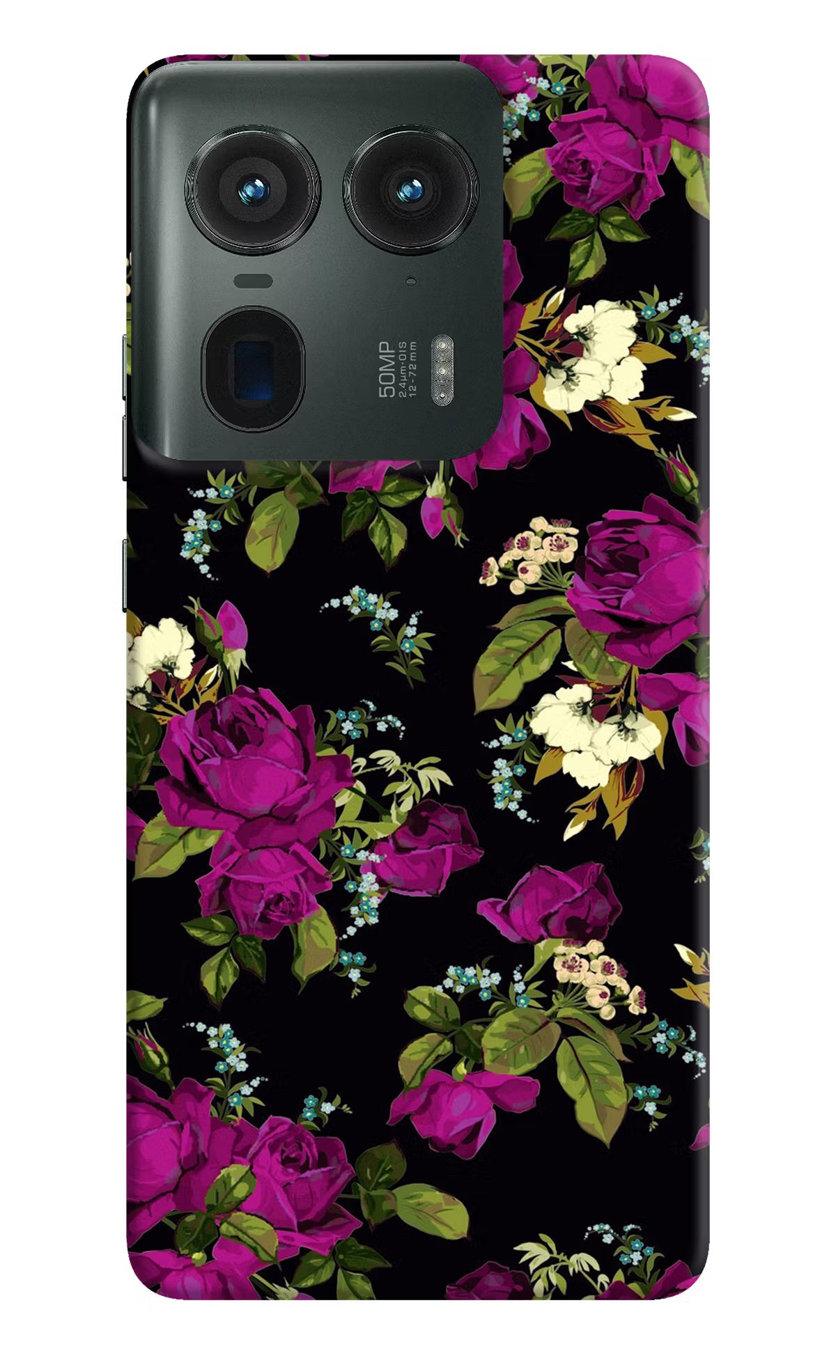 Flowers Moto Edge 50 Ultra 5G Hard Case Back Cover by Casekaro