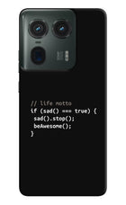 Life Motto Code Moto Edge 50 Ultra 5G Hard Case Back Cover by Casekaro