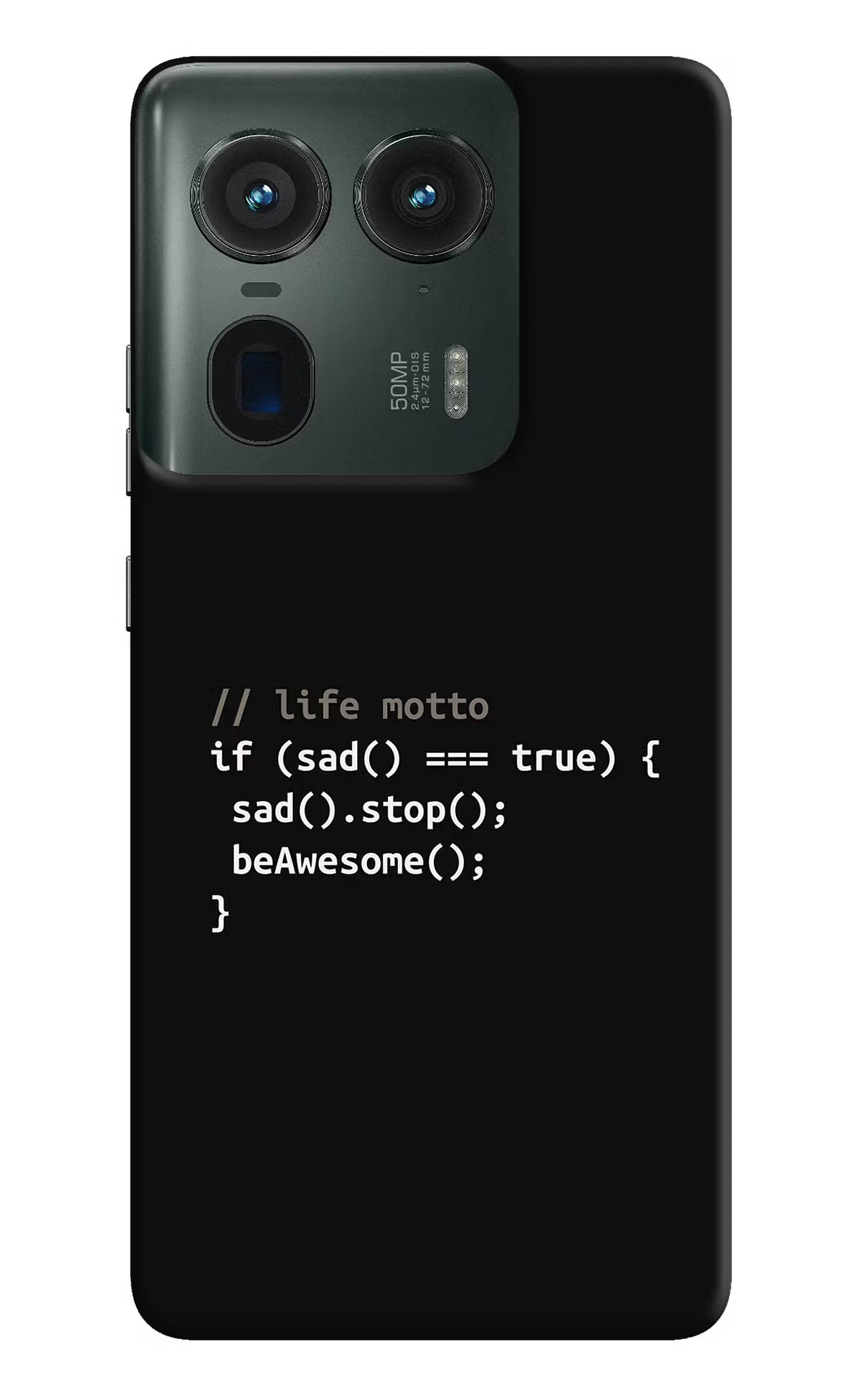 Life Motto Code Moto Edge 50 Ultra 5G Hard Case Back Cover by Casekaro