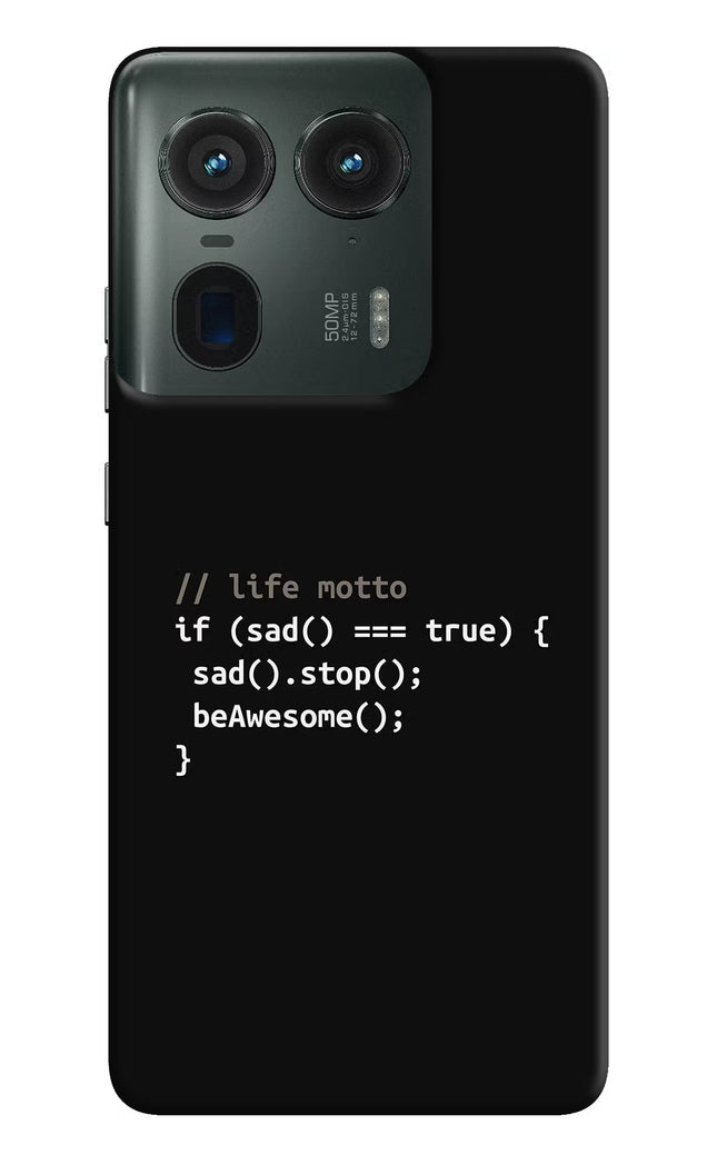 Life Motto Code Moto Edge 50 Ultra 5G Hard Case Back Cover by Casekaro