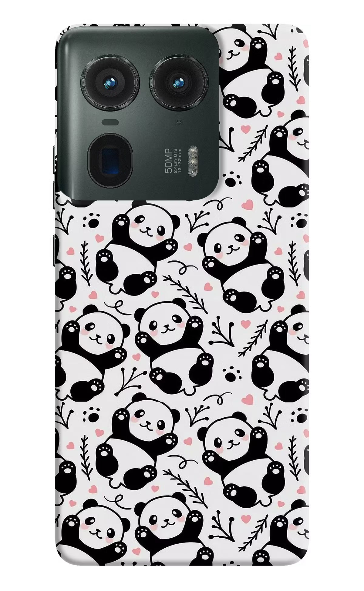 Cute Panda Moto Edge 50 Ultra 5G Hard Case Back Cover by Casekaro