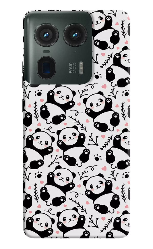 Cute Panda Moto Edge 50 Ultra 5G Hard Case Back Cover by Casekaro