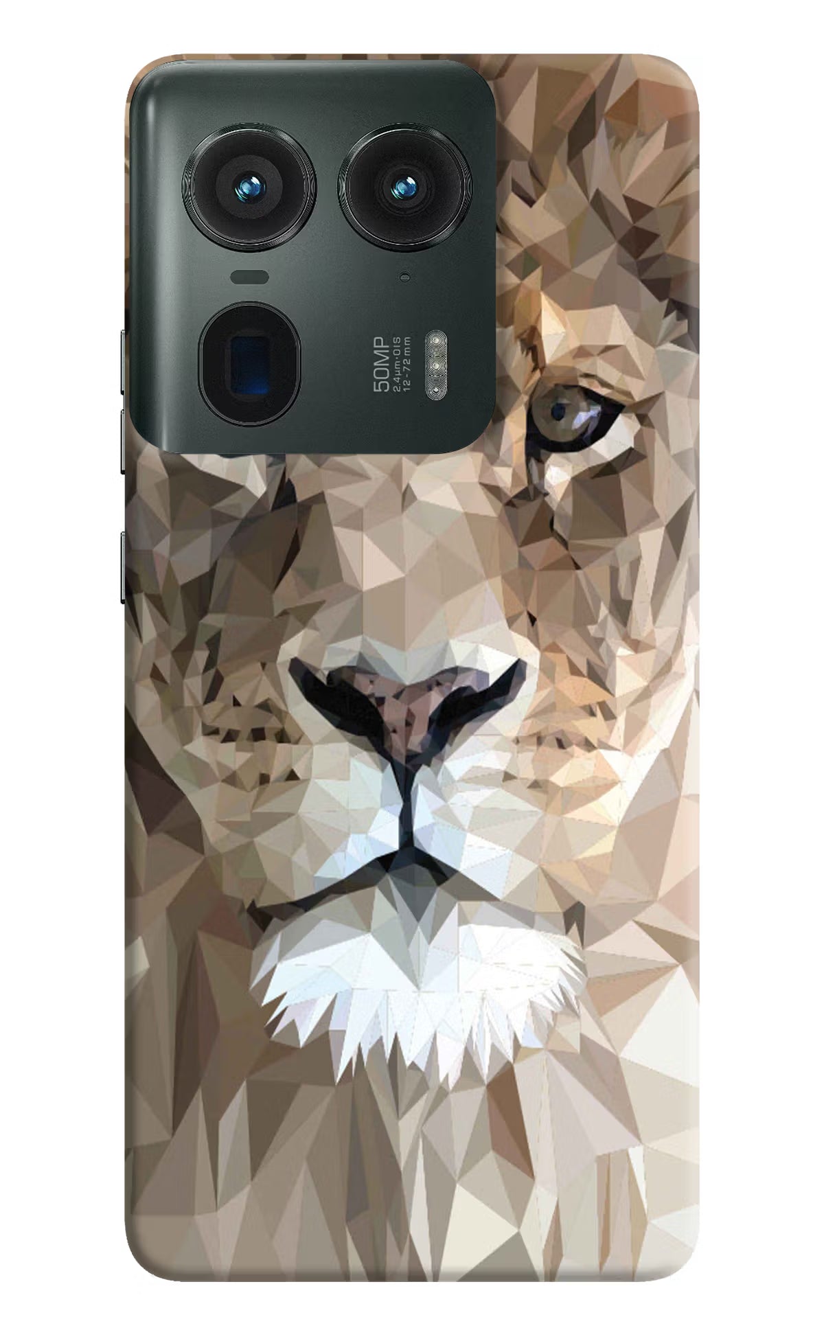 Lion Art Moto Edge 50 Ultra 5G Hard Case Back Cover by Casekaro