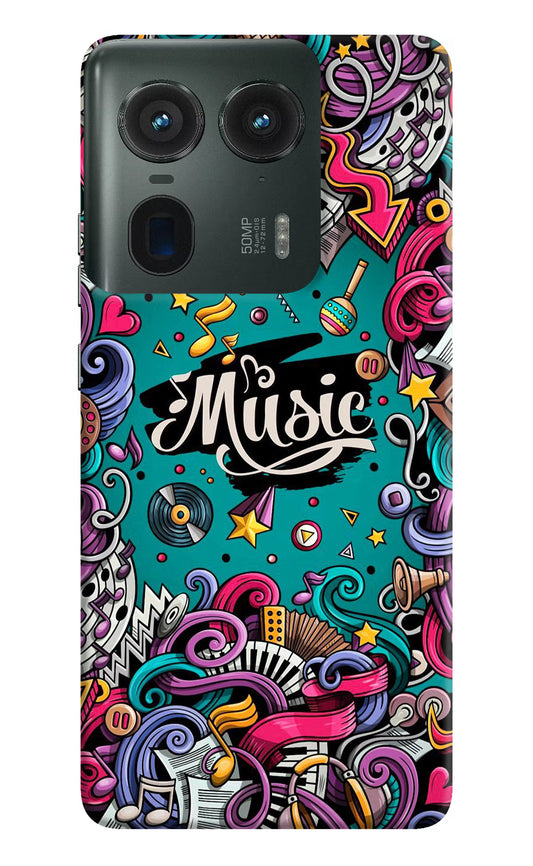 Music Graffiti Moto Edge 50 Ultra 5G Hard Case Back Cover by Casekaro